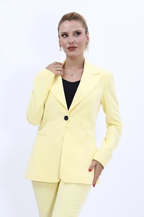 کت زرد زنانه Blazer ÖNDER ÖZSOY - کد 865081295
