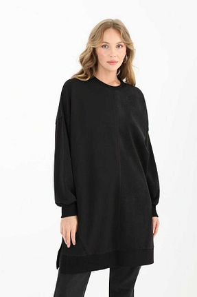 تونیک حجاب مشکی زنانه پنبه ای Puane - کد 865089864