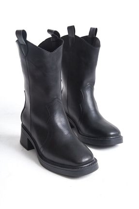 بوت / نیم بوت مشکی زنانه چرم مصنوعی Entella Store - کد 858442748