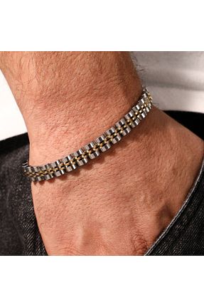 دستبند استیل (فولاد) مردانه استیل ضد زنگ FOURSOLOS - کد 865150467
