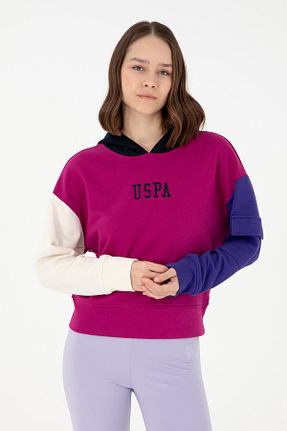 سوئیشرت صورتی زنانه ساده U.S. Polo Assn. - کد 865149013