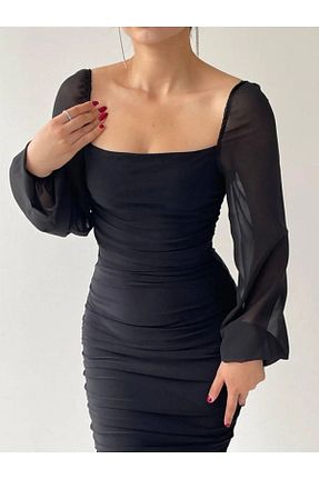 لباس مجلسی و فارغ التحصیلی مشکی زنانه بافتنی LACASE - کد 852527894