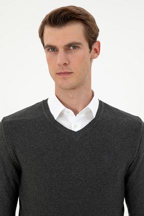پلیور طوسی مردانه ساده U.S. Polo Assn. - کد 865156125