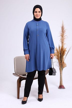 تونیک سایز بزرگ سرمه ای زنانه بافتنی Ferace - کد 481147609