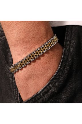 دستبند استیل (فولاد) مردانه استیل ضد زنگ FOURSOLOS - کد 865165030