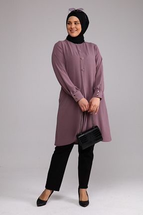 تونیک حجاب صورتی زنانه مخلوط ویسکون Ferace - کد 517107251