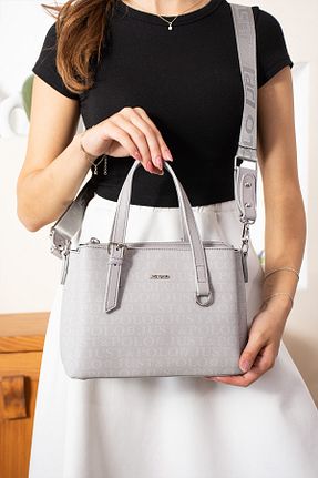 کیف دستی طوسی زنانه سایز متوسط Just Polo - کد 865163788