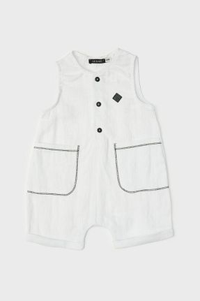 سرهمی سفید بچه گانه بدون آستین GB Baby - کد 828913489