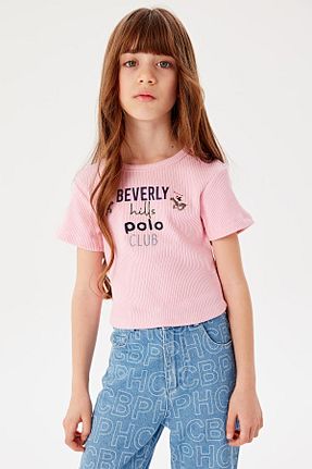 تیشرت صورتی بچه گانه رگولار Beverly Hills Polo Club - کد 803536925