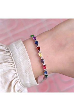 دستبند نقره صورتی زنانه 925 عیار Güler Yüzlü Silver - کد 844541942