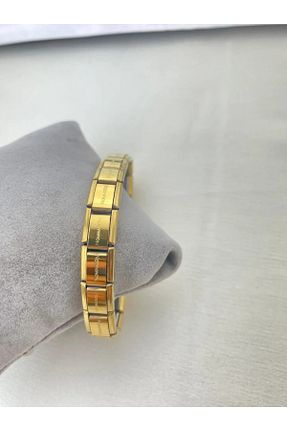 دستبند استیل (فولاد) طلائی زنانه استیل ضد زنگ Hediyeci Market - کد 865171554