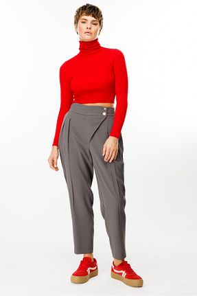 شلوار طوسی زنانه پلی استر Moda İlgi - کد 865172239