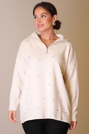 پلیور طوسی زنانه ساده Nazen Giyim - کد 865175619