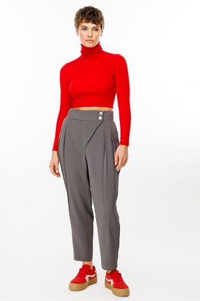 شلوار طوسی زنانه پلی استر Moda İlgi - کد 865172239