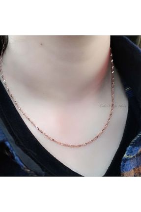 گردنبند نقره طلائی زنانه 925 عیار Gys - کد 73591532