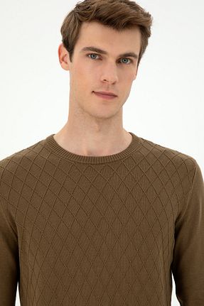 پلیور خاکی مردانه ساده U.S. Polo Assn. - کد 865190697