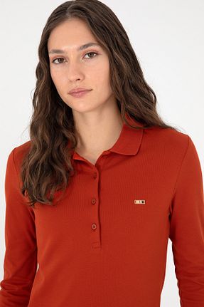 سوئیشرت نارنجی زنانه ساده U.S. Polo Assn. - کد 865197416