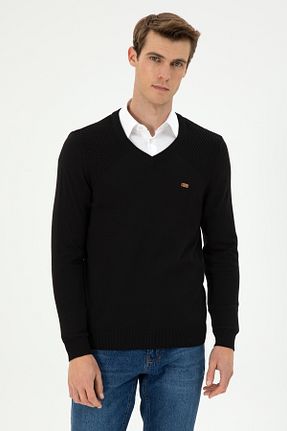 پلیور مشکی مردانه ساده U.S. Polo Assn. - کد 865196116