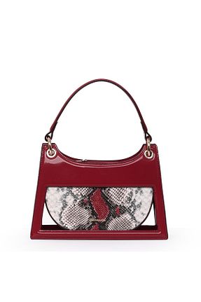 کیف دوشی زرشکی زنانه چرم مصنوعی Matmazel - کد 865187240