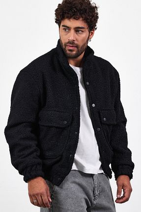 کاپشن مشکی مردانه رگولار MADZEYMODA - کد 865200885