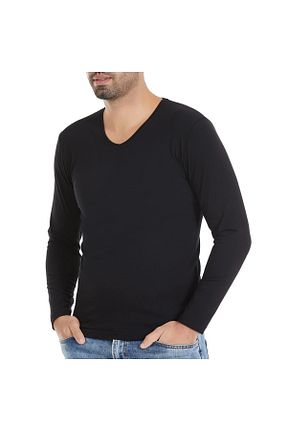 سوئیشرت مشکی مردانه ساده Yıldız Çamaşır - کد 865220700