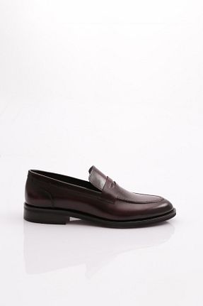 کفش کلاسیک زرشکی مردانه چرم خالص Dgn - کد 865229507