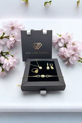 ست نقره طلائی زنانه زیرکن ADA LİFE GÜMÜŞ - کد 741416131