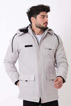 پالتو پشمی طوسی مردانه اسلیم فیت Stilkombin - کد 865231853