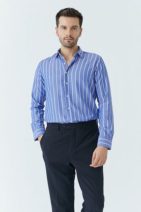 پیراهن سرمه ای مردانه رگولار ModaPlaza - کد 865240839