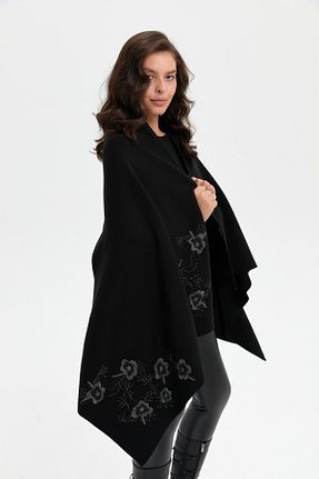 شال مشکی زنانه اکریلیک Desen Triko - کد 851385429
