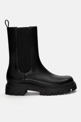 بوت / نیم بوت مشکی زنانه پلی اورتان Pull & Bear - کد 862740962