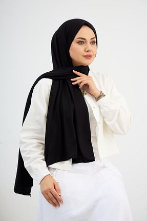 شال مشکی زنانه پنبه ای Byedauzunlar - کد 865257415