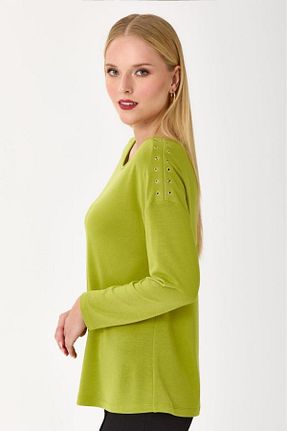 بلوز سبز زنانه ساده İkiler - کد 865277143