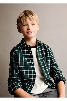 پیراهن سبز بچه گانه رگولار MANGO Kids - کد 865391359