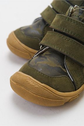بوت / نیم بوت خاکی بچه گانه چرم خالص mnpc - کد 346256243