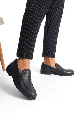 کفش کژوال مشکی مردانه چرم خالص maximoda - کد 865298494