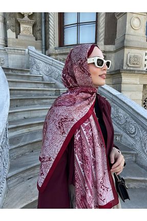 دستمال گردن قرمز زنانه ابریشم Lunora - کد 865304030
