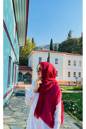 شال زرشکی زنانه Butik - کد 865328989
