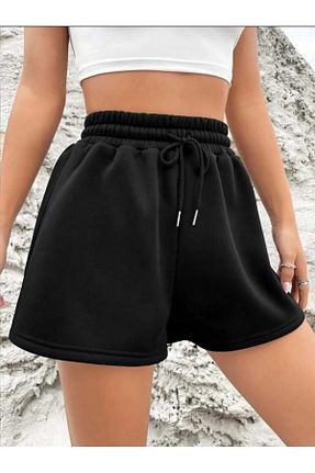شلوارک و برمودا مشکی زنانه Relaxed berfmoda - کد 865330536