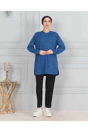 تونیک حجاب سرمه ای زنانه پنبه پلی استر nacar çarşı - کد 865330340