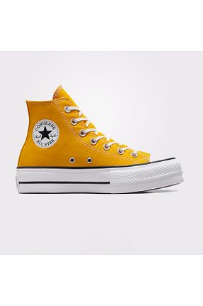 کفش اسنیکر زرد زنانه بند دار Converse - کد 865456517