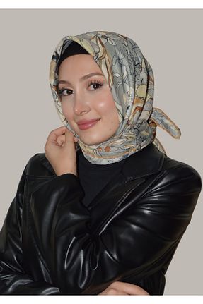 شال طوسی زنانه مخلوط کتان LOPRES - کد 865339970