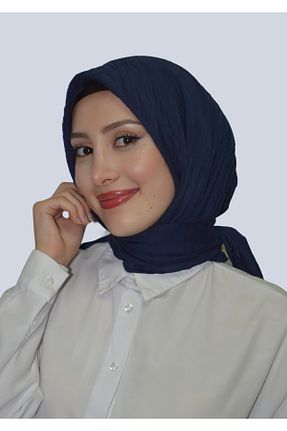 شال سرمه ای زنانه پنبه ای HeavenlyScarfs - کد 865350326