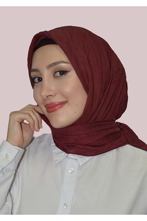 شال زرشکی زنانه پنبه ای HeavenlyScarfs - کد 865350361