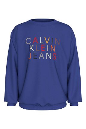 سوئیشرت آبی مردانه Slogan Calvin Klein - کد 865420698