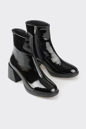 بوت / نیم بوت مشکی زنانه چرم خالص Elle - کد 865380955