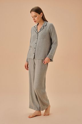 ست لباس راحتی طوسی زنانه ساده Suwen - کد 865426925