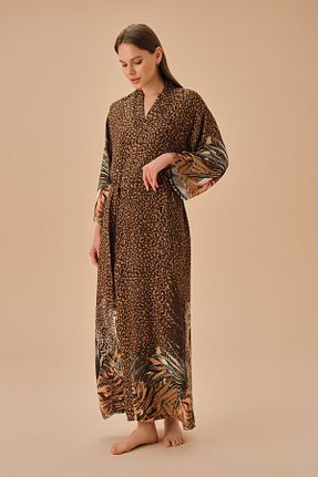 ربدوشام خاکی زنانه ویسکون Suwen - کد 865386046