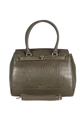 کیف دوشی خاکی زنانه چرم مصنوعی David Jones - کد 830965770