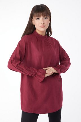 تونیک زرشکی زنانه بافتنی TOFİSA - کد 824537348